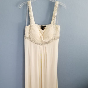 Off White Grecian Prom Dress